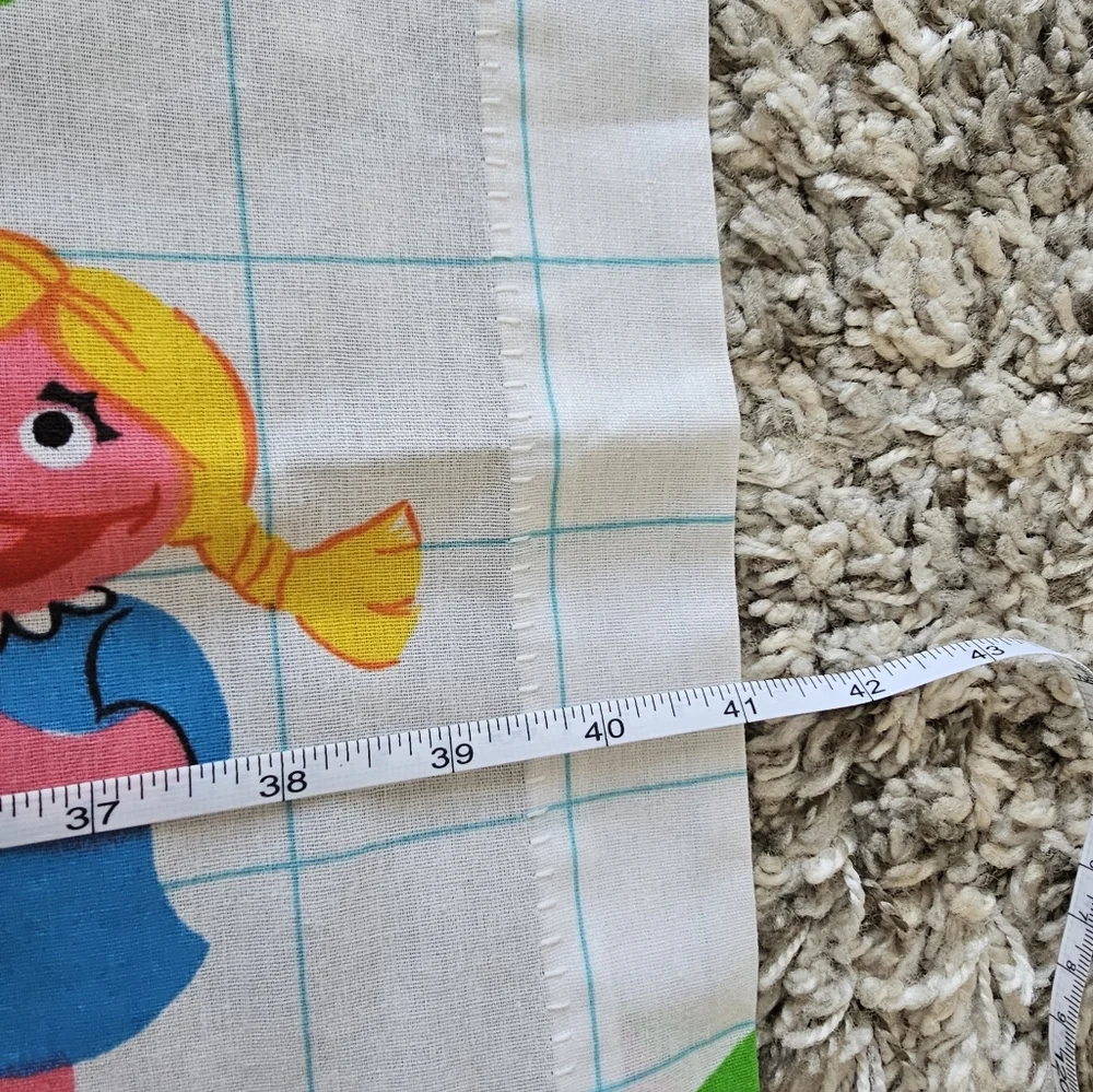 Vtg SESAME STREET Replacement Long Valance Or Curtain 41 x 53 Numbers JP Stevens